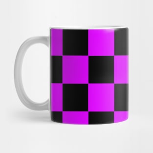 Phlox and Black Chessboard Pattern Mug